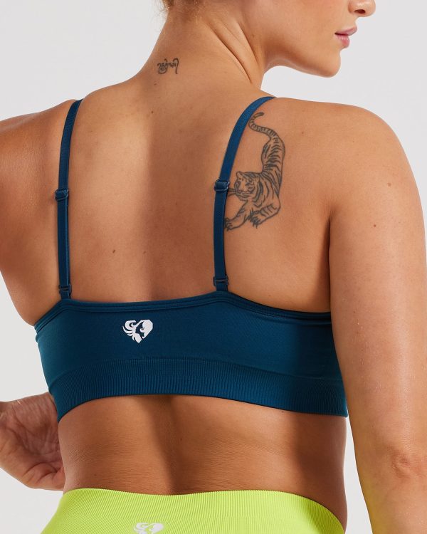 Define Scrunch Seamless Bralette | Teal Online Sale - Image 4