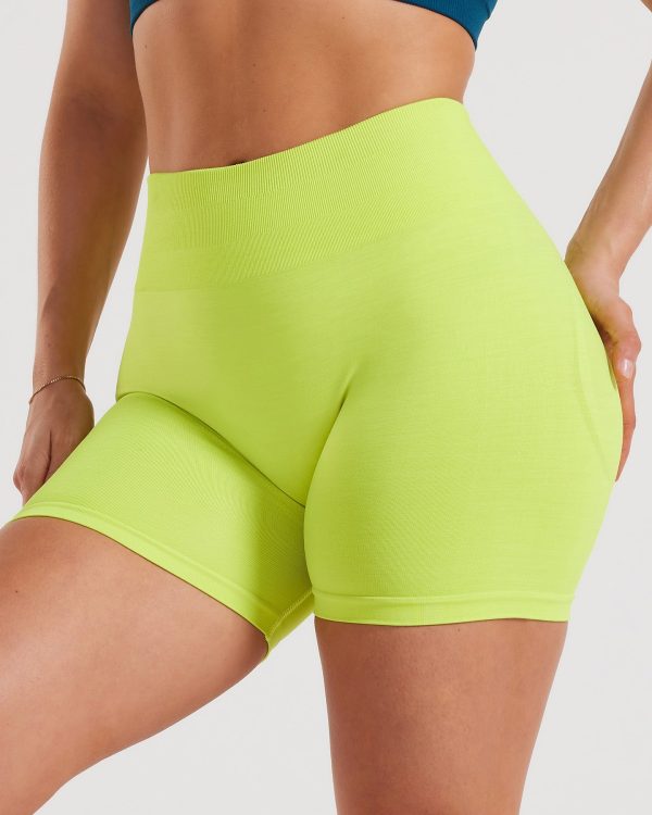 Define Scrunch Seamless Shorts | Cyber Lime Discount - Image 3