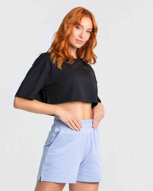 Comfort Oversized Cropped Short Sleeve T-Shirt | Black Online Hot Sale