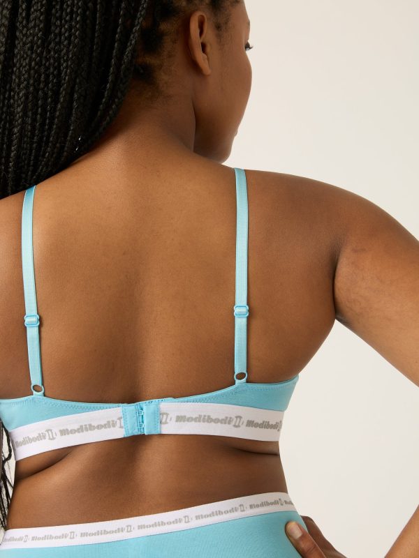 Basic Triangle Bralette Air Blue Online - Image 2