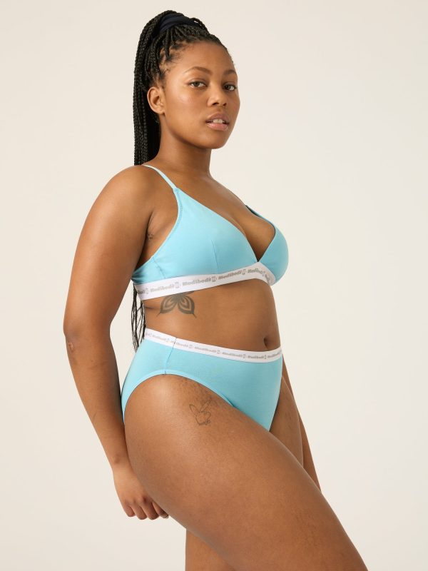 Basic Triangle Bralette Air Blue Online - Image 4
