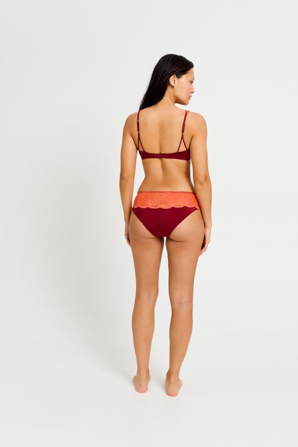 Ines Midi Brief Moderate Bordeaux Red For Sale - Image 3