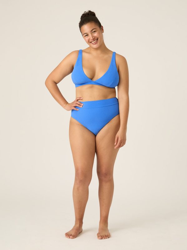 Swimwear Soft Stretch Hi Waist Cheeky Brief Light Ultramarine Blue Online Sale - Image 5