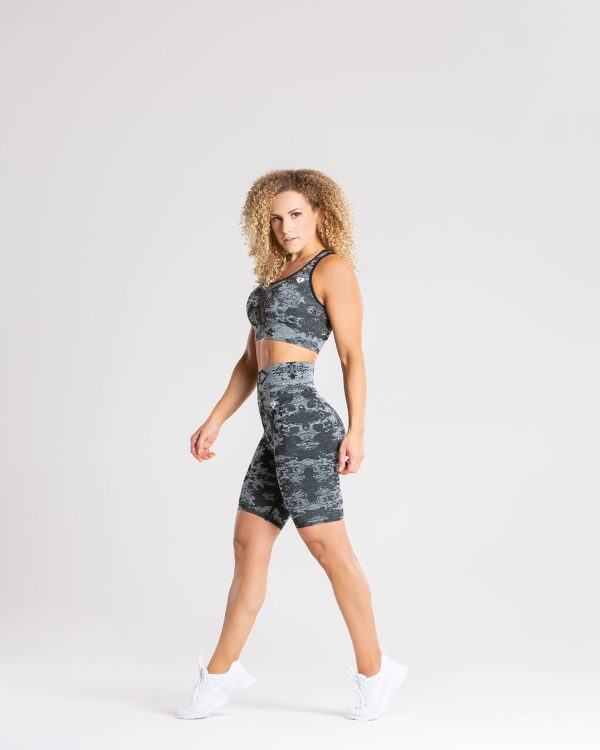 Camo Seamless Cycling Shorts | Black Fashion - Image 3