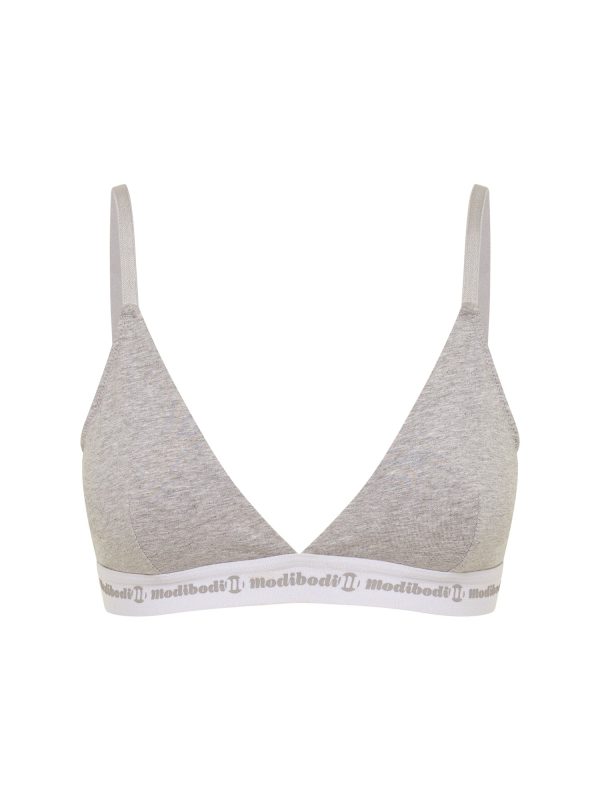 Basic Triangle Bralette Grey Marle Cheap - Image 3