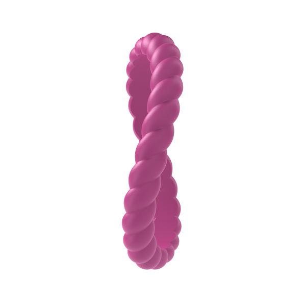 Braided Stackable Silicone Ring - Rose Violet For Discount - Image 2