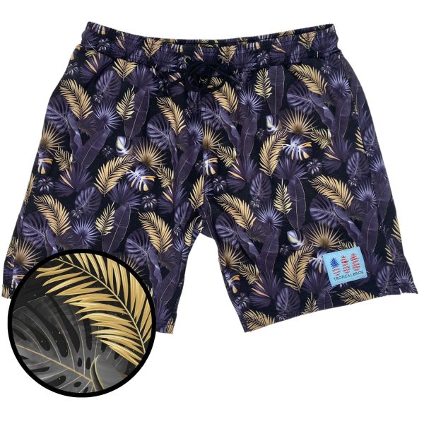 Gold Palms Swimsuit Shorts Cheap