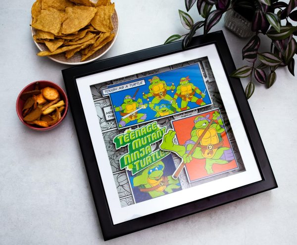 Teenage Mutant Ninja Turtles Wood Frame 3D Shadow Box Wall Art | 14 x 14 Inches Online now - Image 3