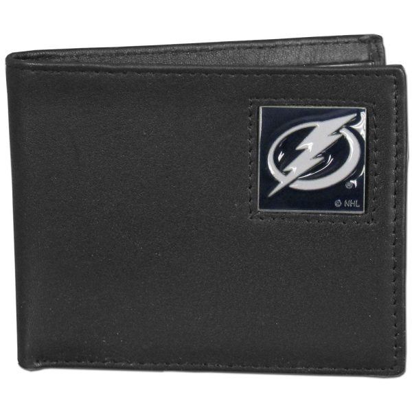 Tampa Bay Lightning® Leather Bifold Wallet - Std - Packaged in Gift Box Online Hot Sale