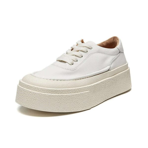 AIYUQI Women s Sneakers Genuine Leather 2024 Spring New Casual Lace-up Women s Sneakers Shoes Platform Board Shoes Women Online - Image 2