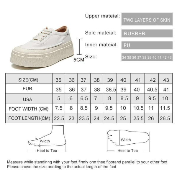 AIYUQI Women s Sneakers Genuine Leather 2024 Spring New Casual Lace-up Women s Sneakers Shoes Platform Board Shoes Women Online - Image 5
